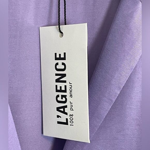 L'AGENCE  Annie tie front Blouse in LAVENDER. XXL NWT - Picture 6 of 12